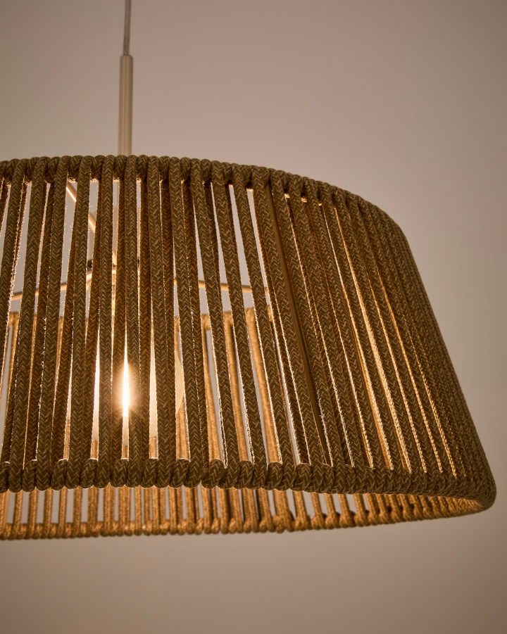 Aldet lampshade brown-gray rope