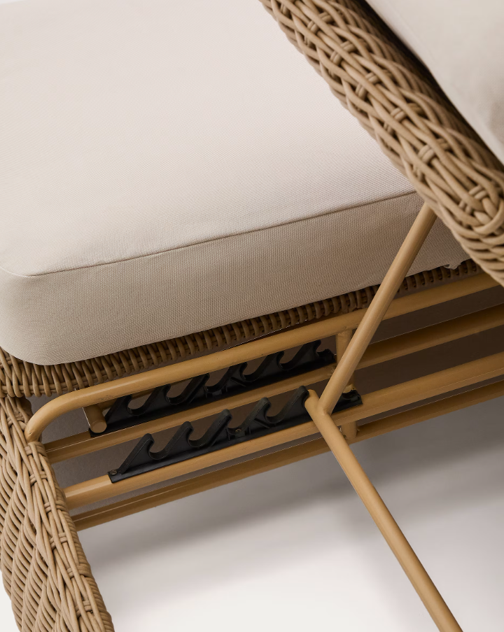 Double deckchair synthetic rattan