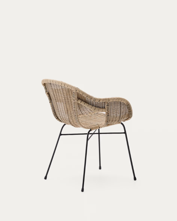ELTIERA Outdoor Chair Synthetic Rattan with Steel Base