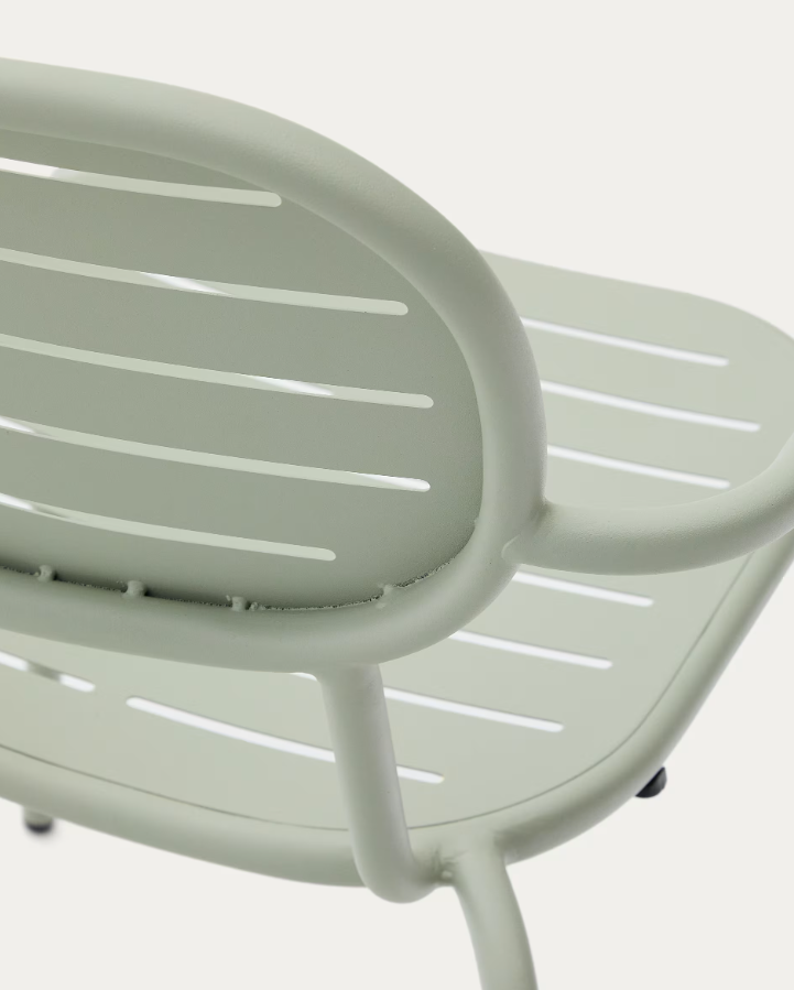 Garden chair with armrests Brai Olive Steel
