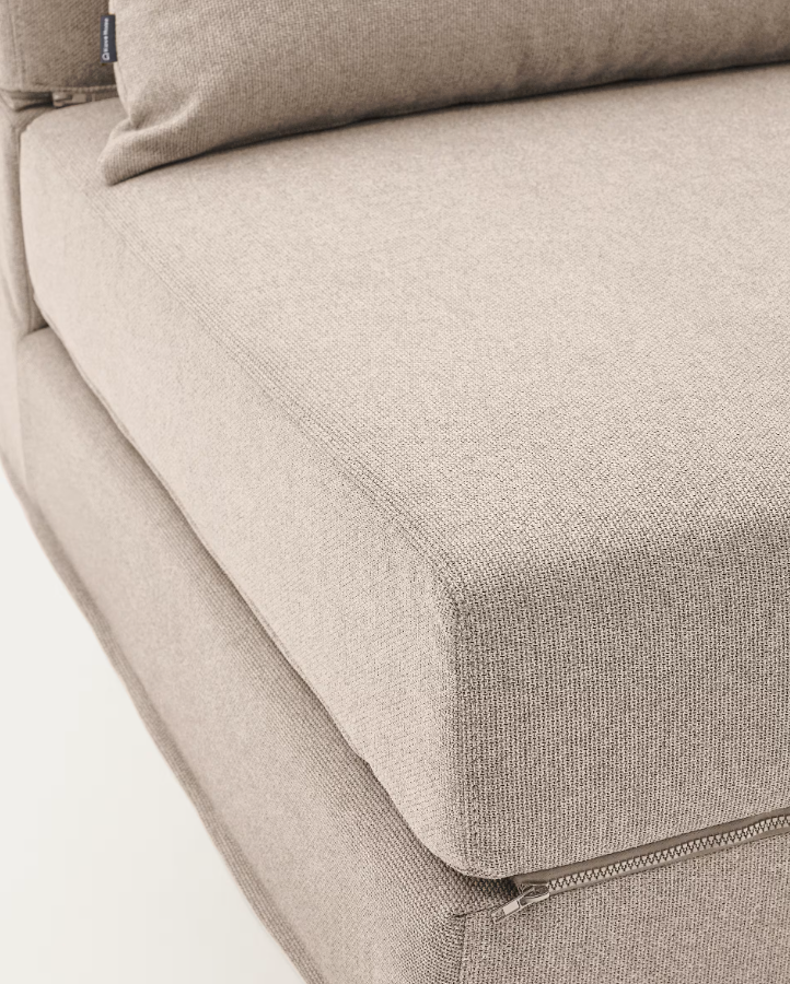 Folded pouf beige art