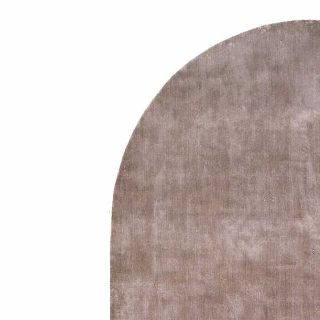 Ovaler Teppich NILLA dunkelbeige