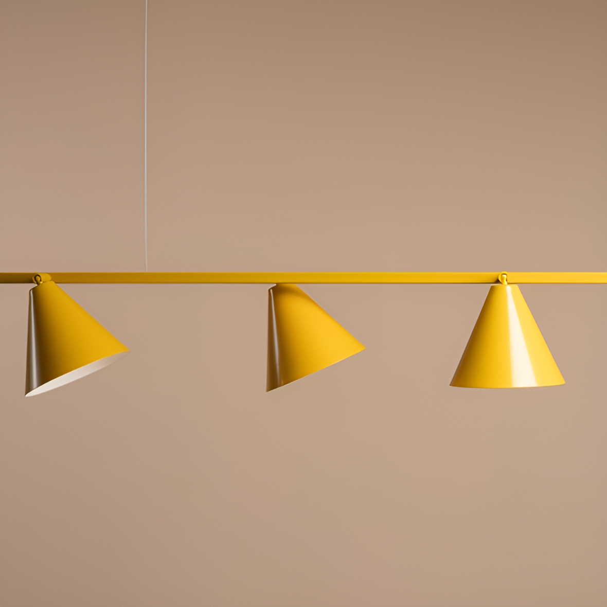Hanging lamp forms mustard quatro