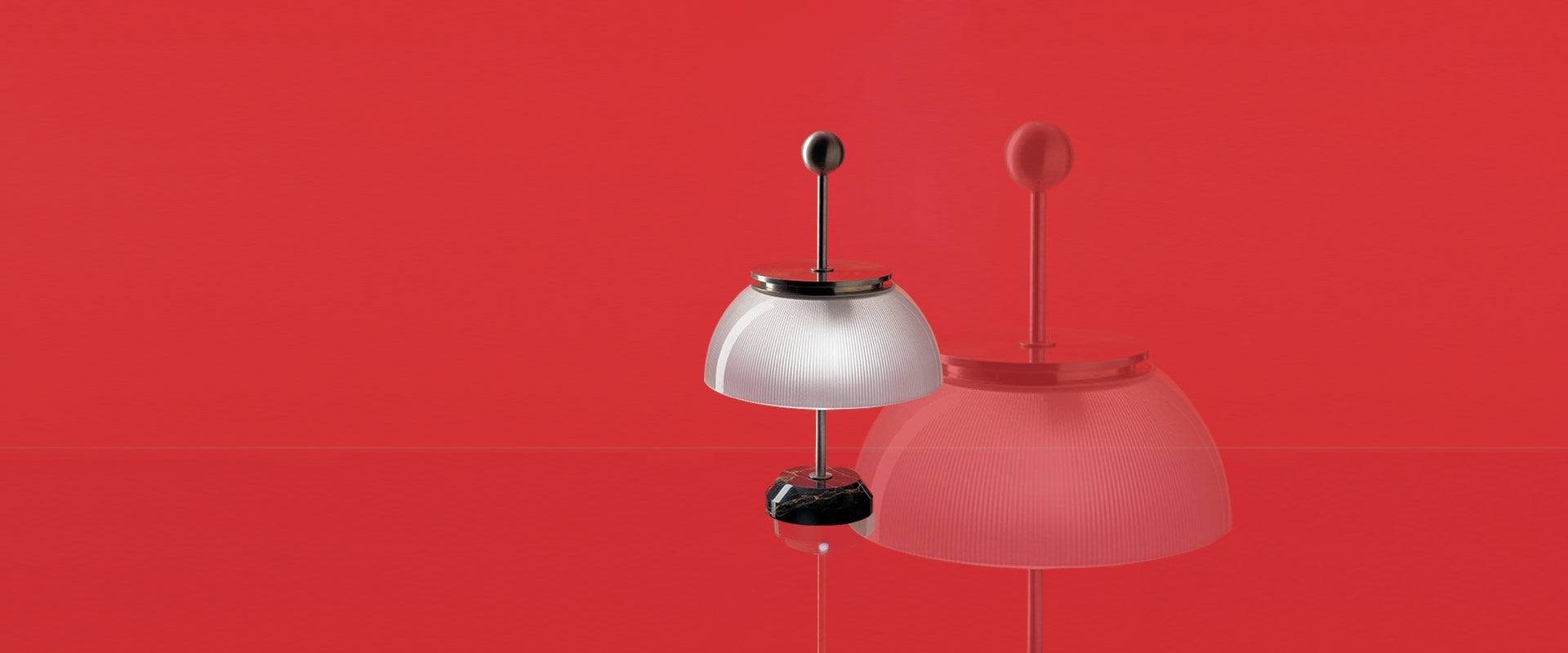 Tischlampe ALFA weiß mit Marmorsockel
