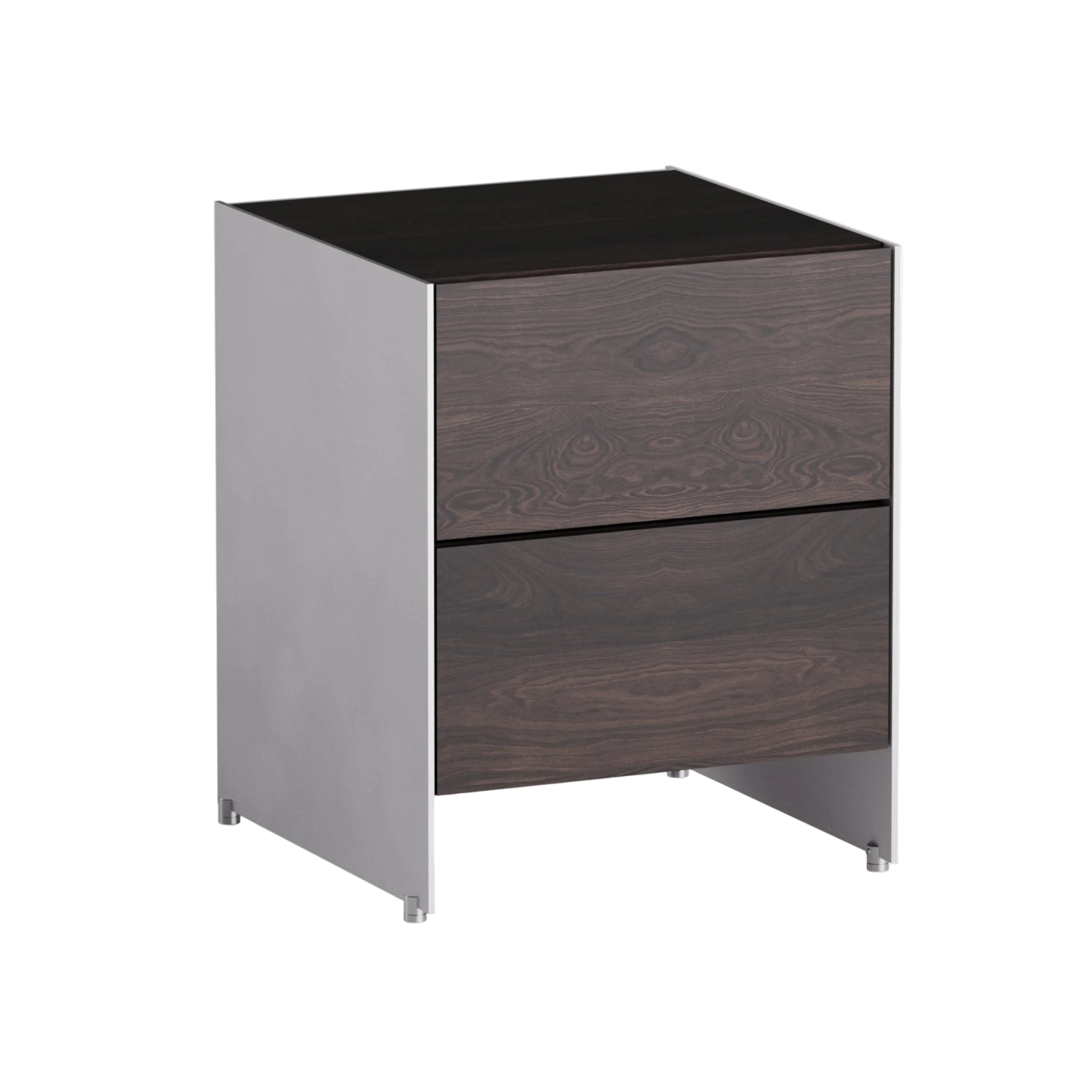 ALOOX 40 Cabinet in Ebony Oak Wood with Aluminum Finish