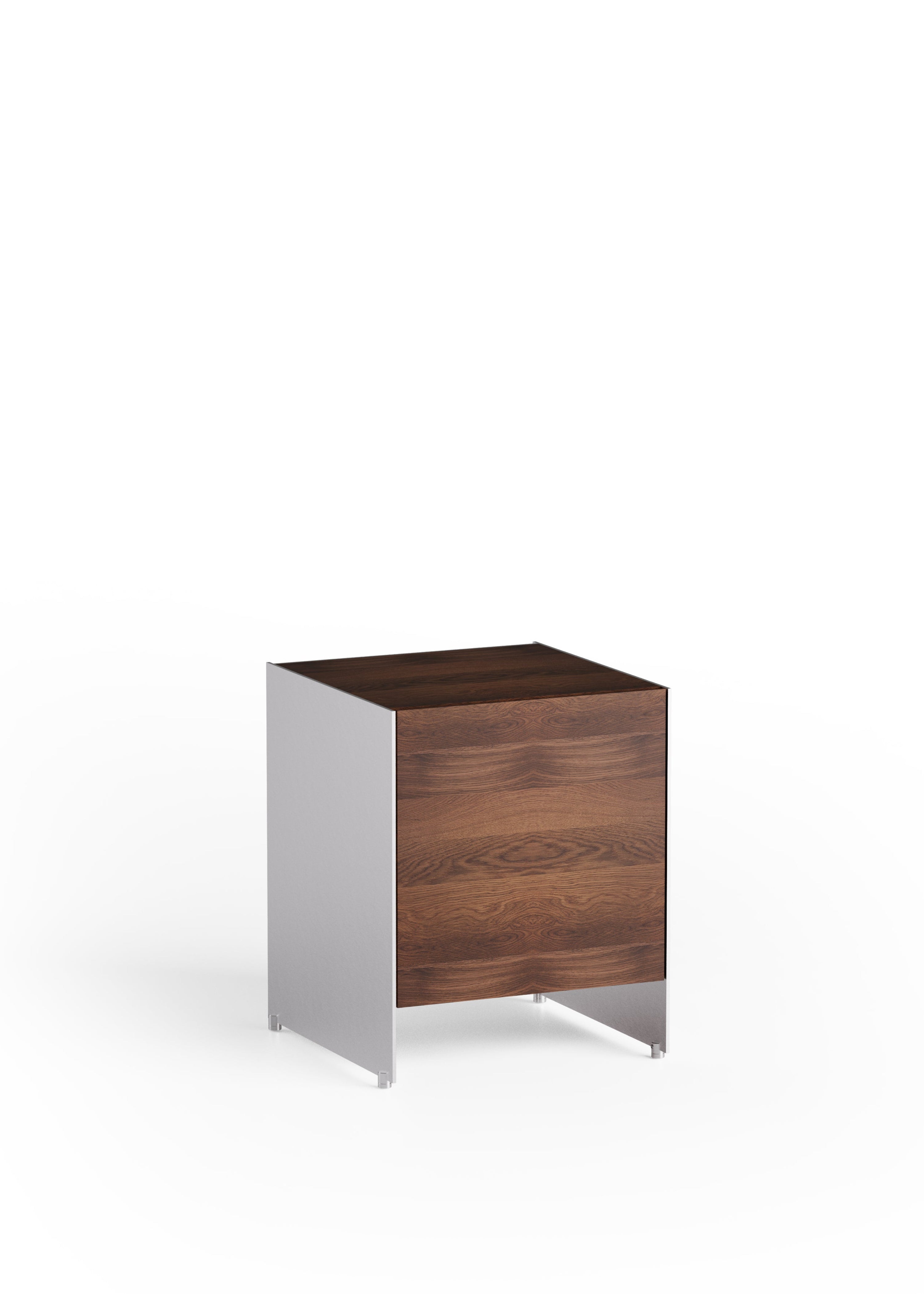 ALOOX 40 Cabinet in Dark Oak Wood with Aluminum Finish