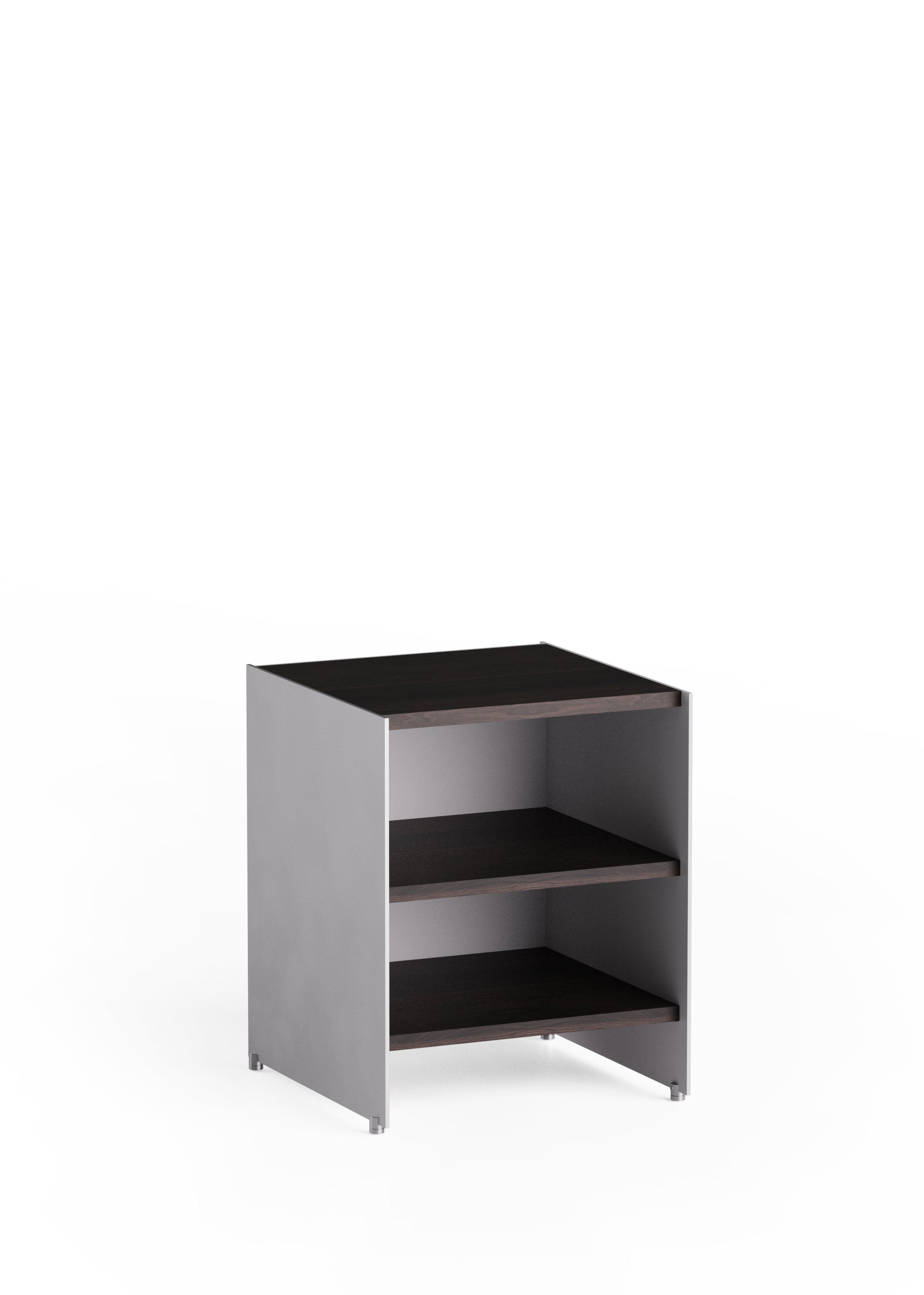 ALOOX 40 Cabinet in Ebony Oak Wood with Aluminum Finish