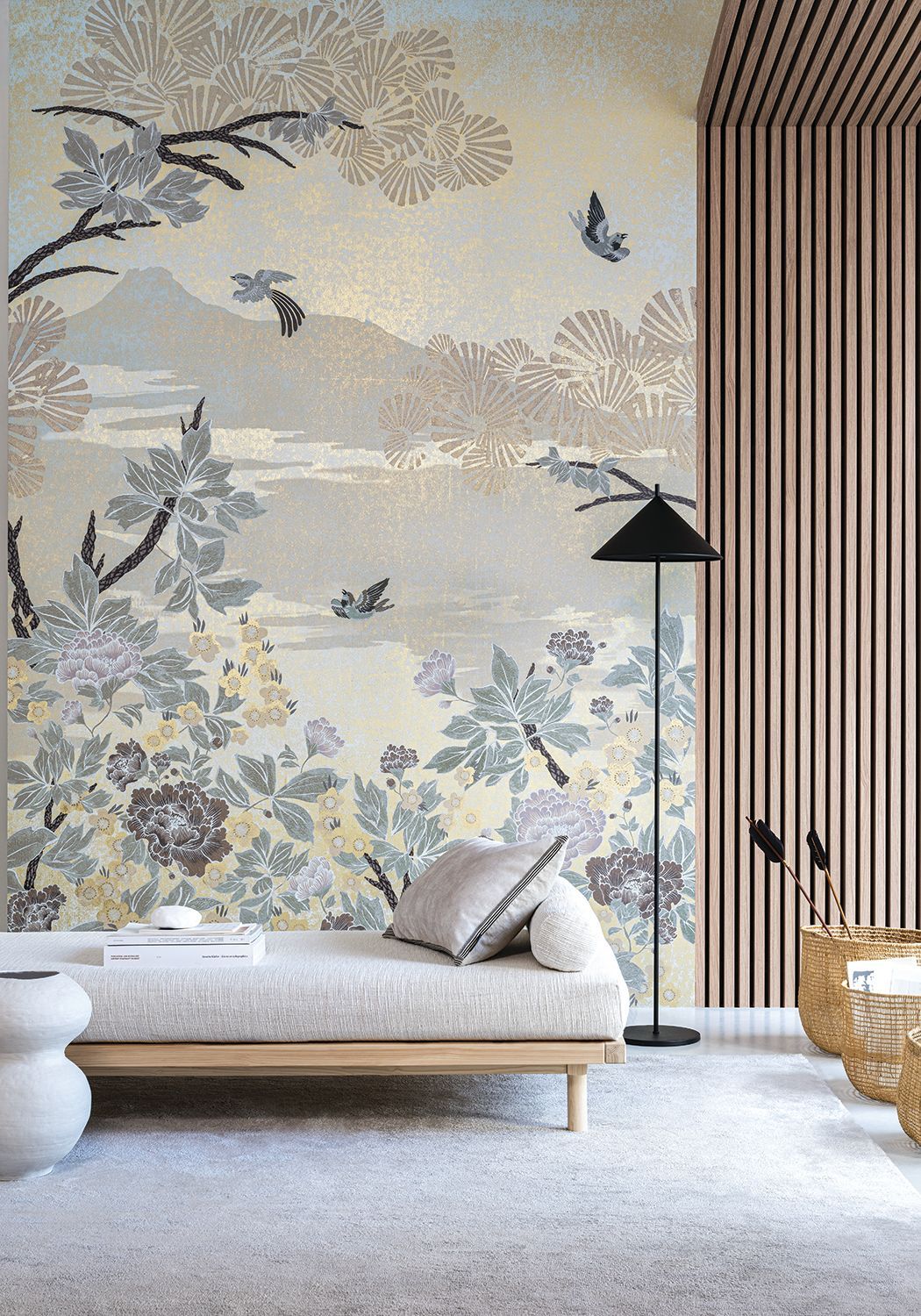 Landscape Mural KANSAI - WHITE/GOLD white with gold