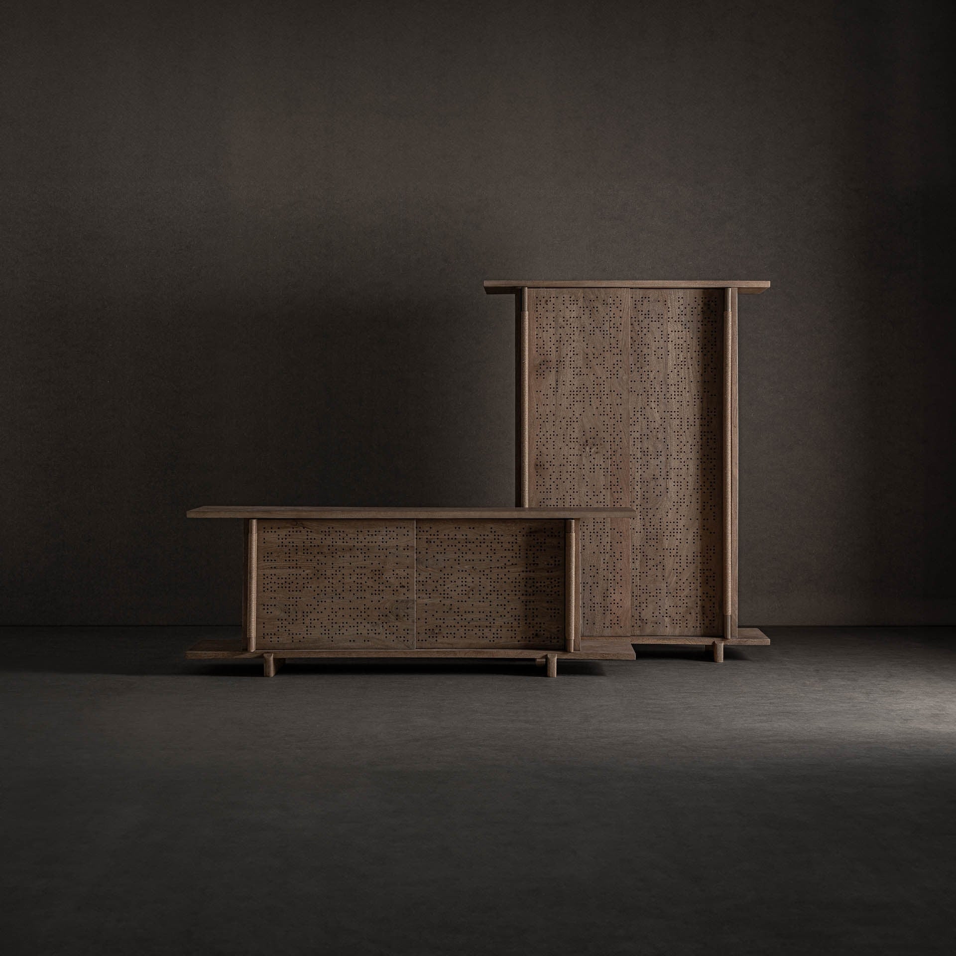 Mango-Holz-Schränke JACQUARD