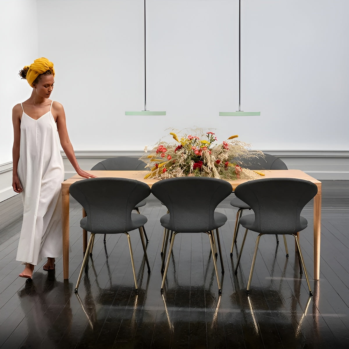 Pendelleuchte ASTERIA PLUS olivgrün mit silbernem Einsatz