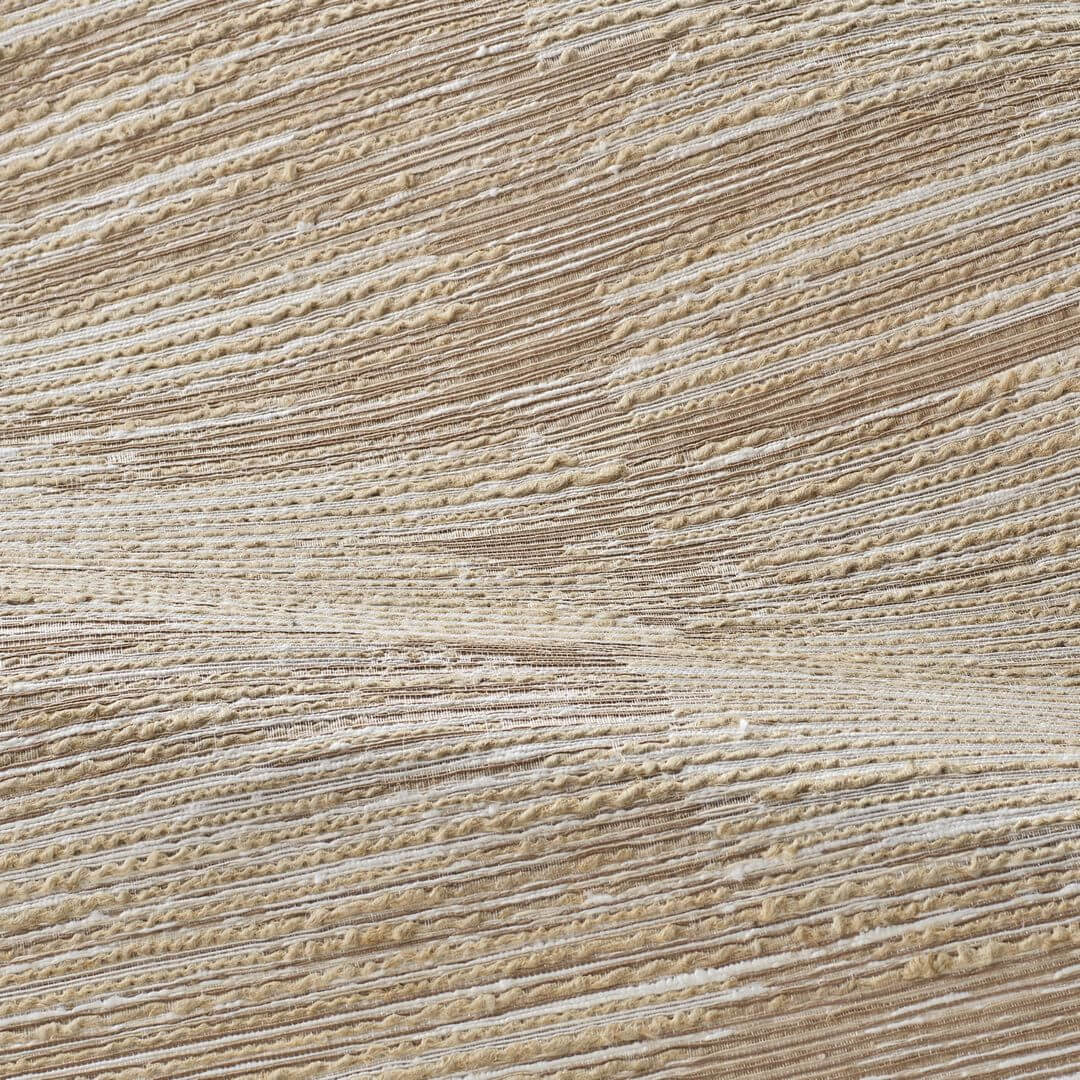 Tapeta tekstylna strukturalna w prążki ALCHEMILLA - IVOIRE/SABLE kość słoniowa z beżowym – Casamance