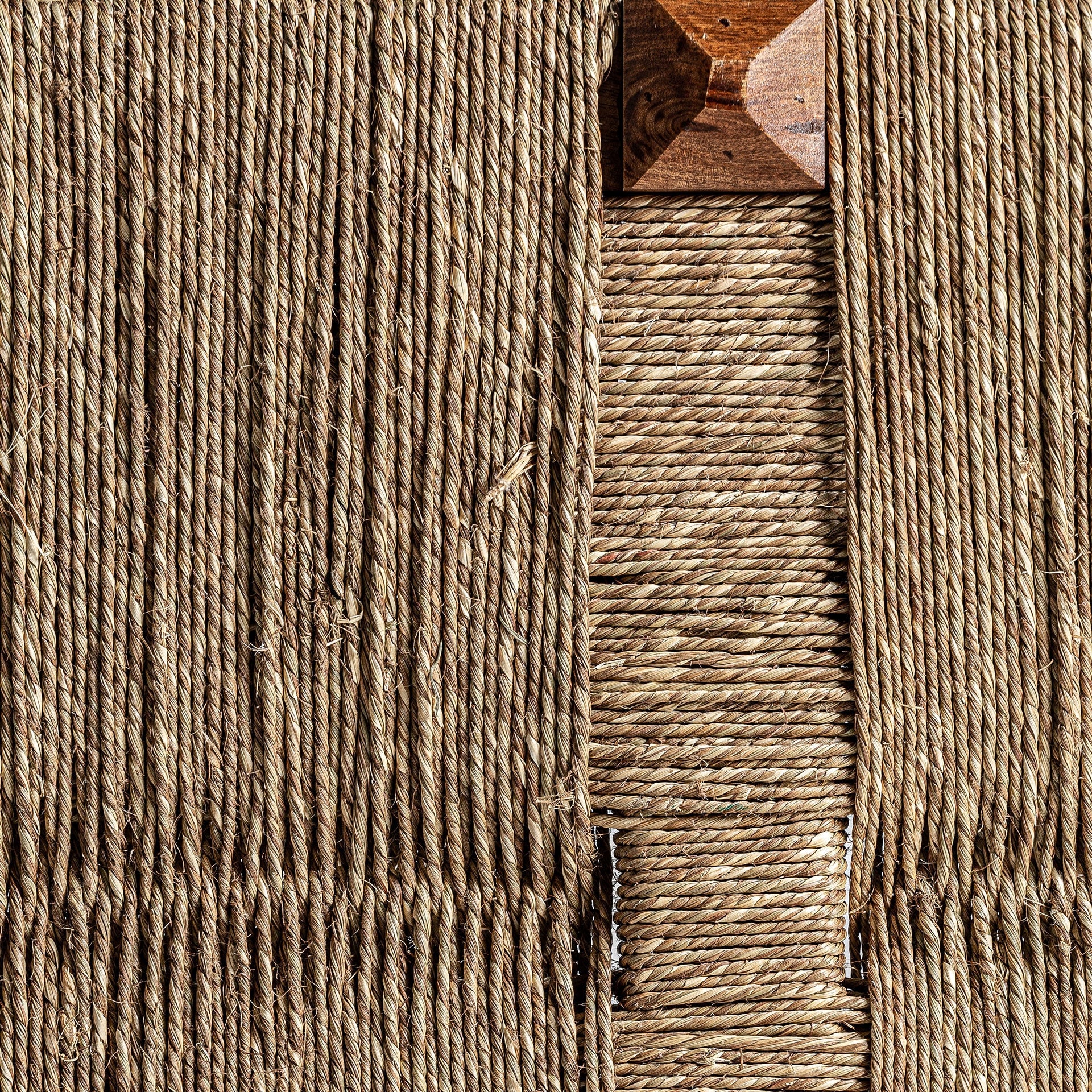 Double Bench TASSAROLO Mango Wood with Jute Seat