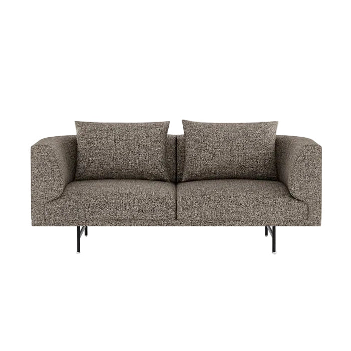 Sofa 2-sitzig CHIMNEY braun Boucle mit schwarzem Gestell [Antonina] [Amelia spr]