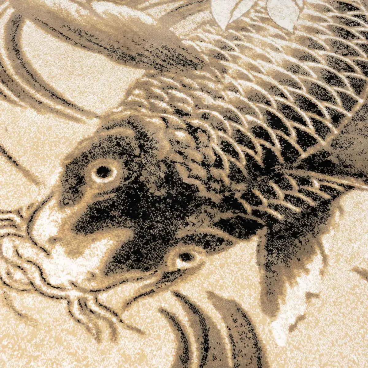 LEGEND OF KOI CARPET beige-gray rug