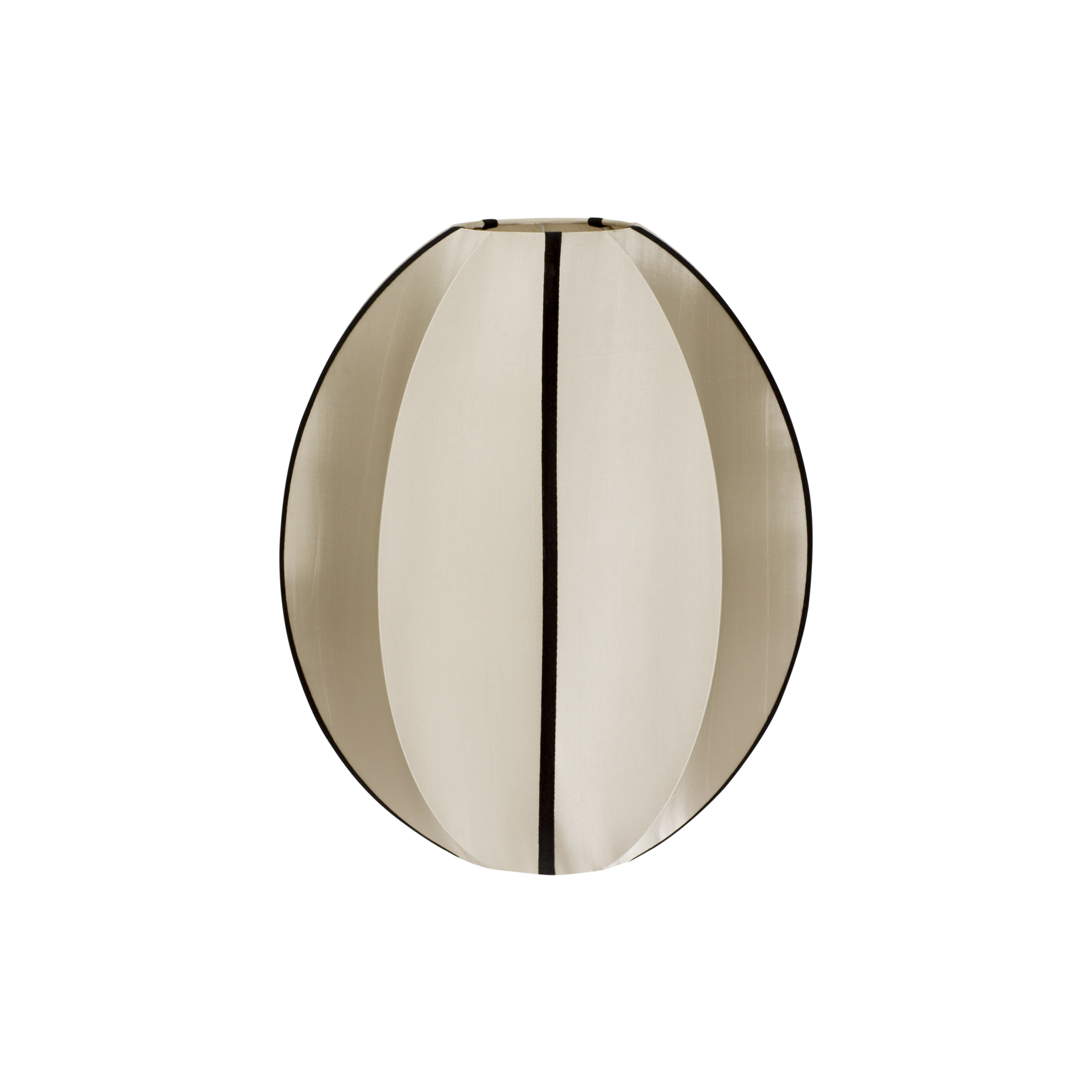 Beige OVAL lampshade with black
