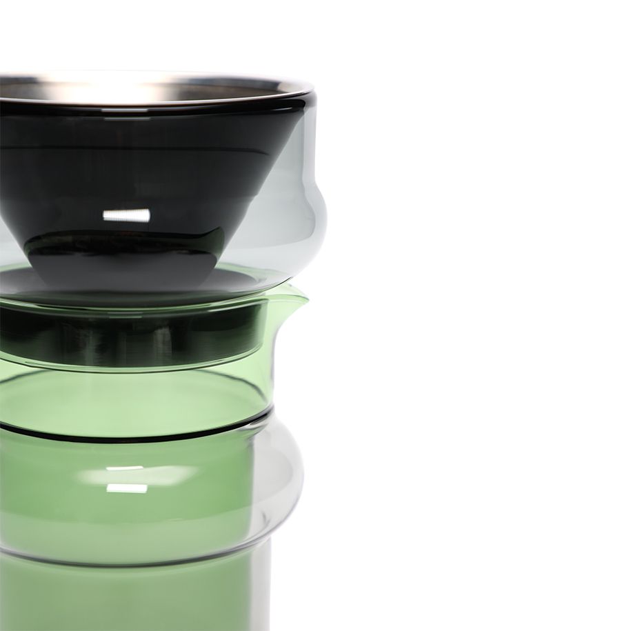 Karaffe mit Beulenfiltergrün Glas