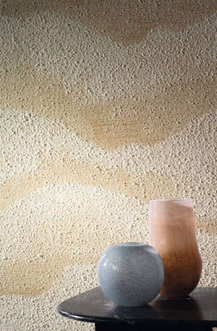 Strukturierte Textiltapete mit Wolkenmotiv JASPER - SABLE beige