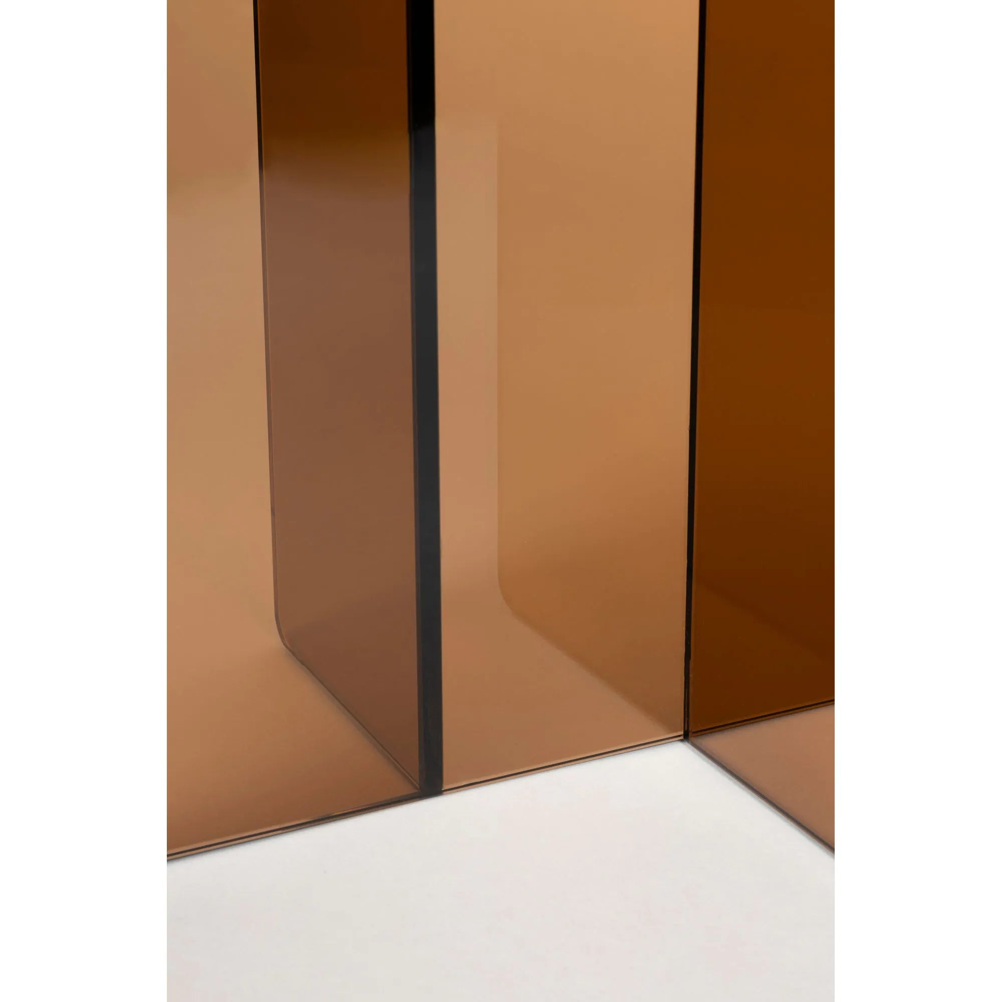 Beistelltisch LINEA mit braunem Glas