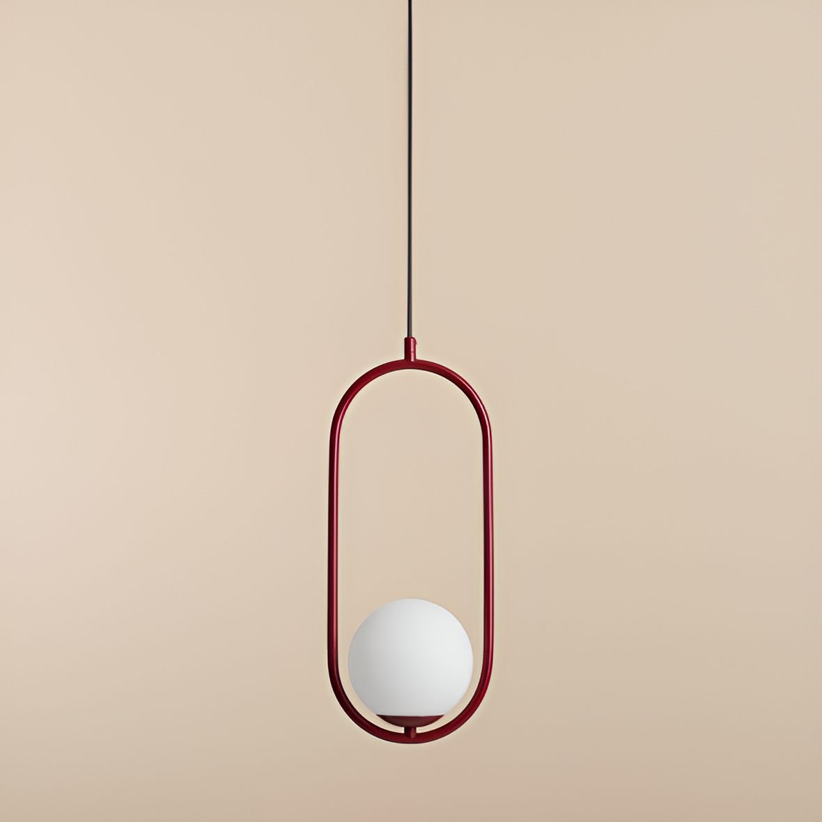 Hanging lamp Riva burgundy
