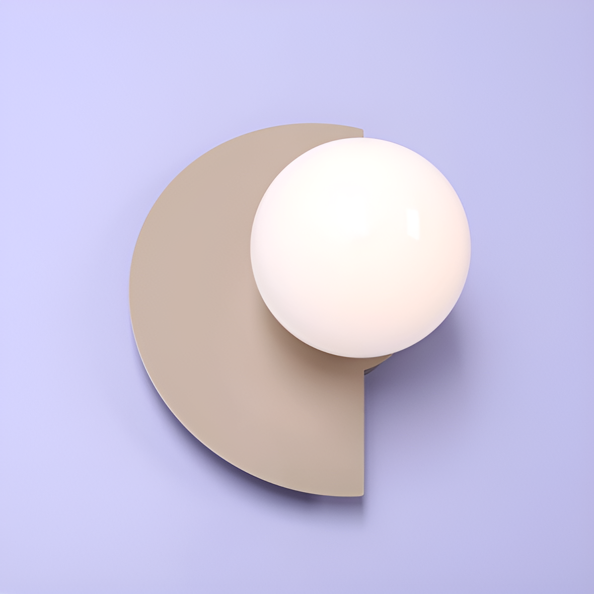 Loop beige wall lamp