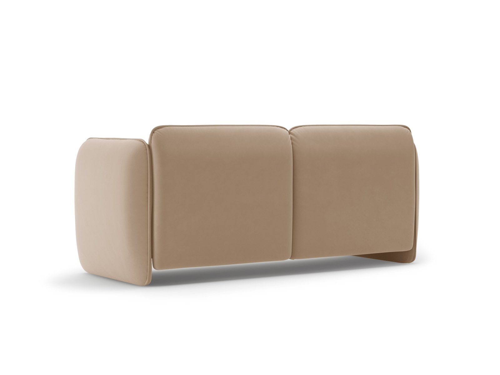 Georgia Almond Beige Velvet 2-Seater Sofa