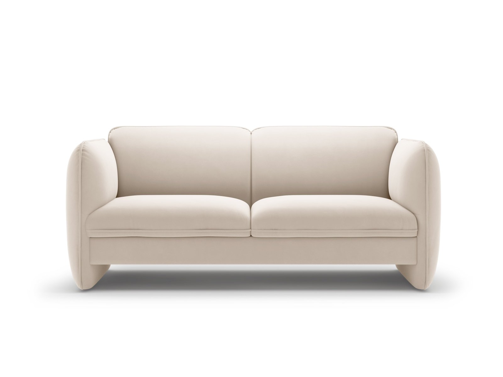 Velvet 2-Seater Sofa GEORGIA Ivory