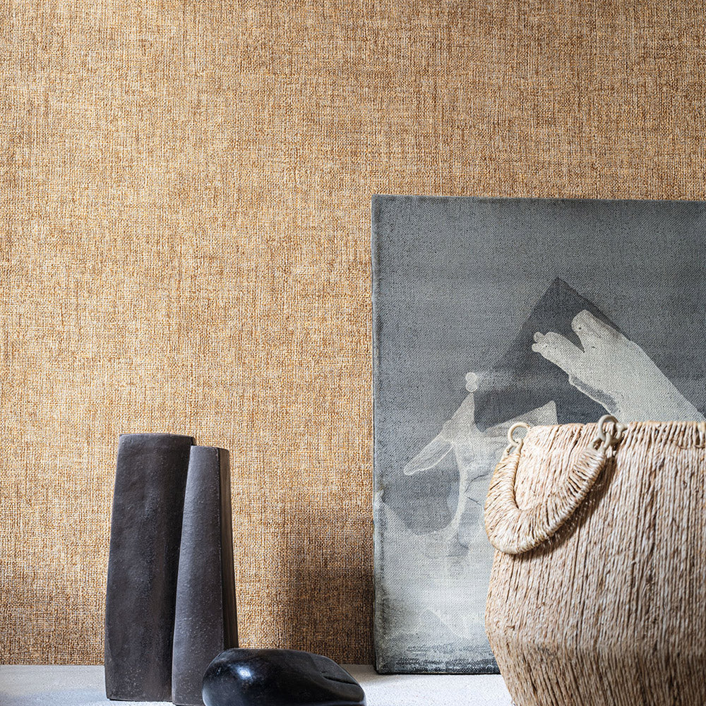 DIOLA Textured Wallpaper Imitating Canvas - PEARL Pearl