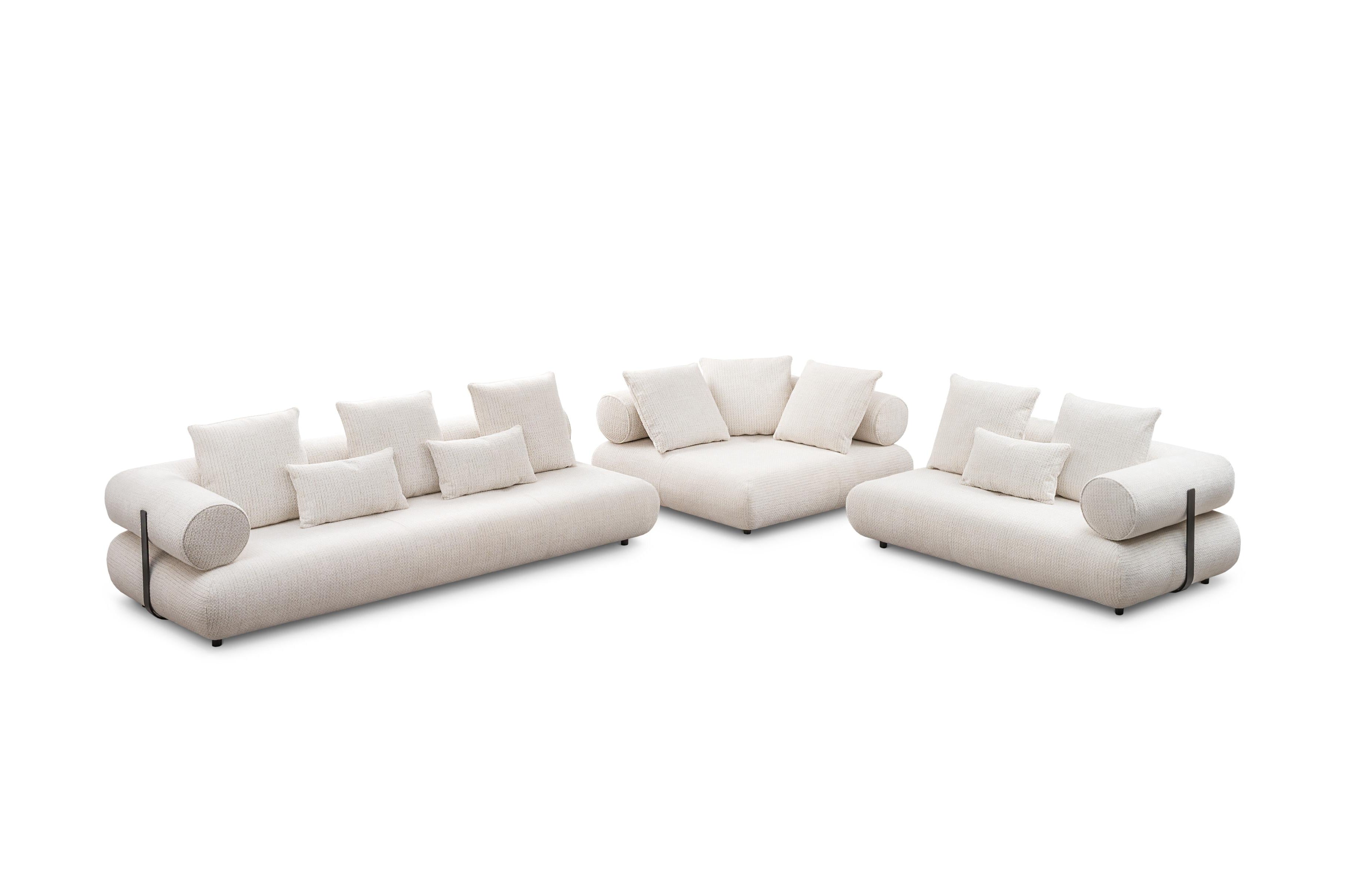 Rechtes modulares Ecksofa CASABLANCA personalisiert