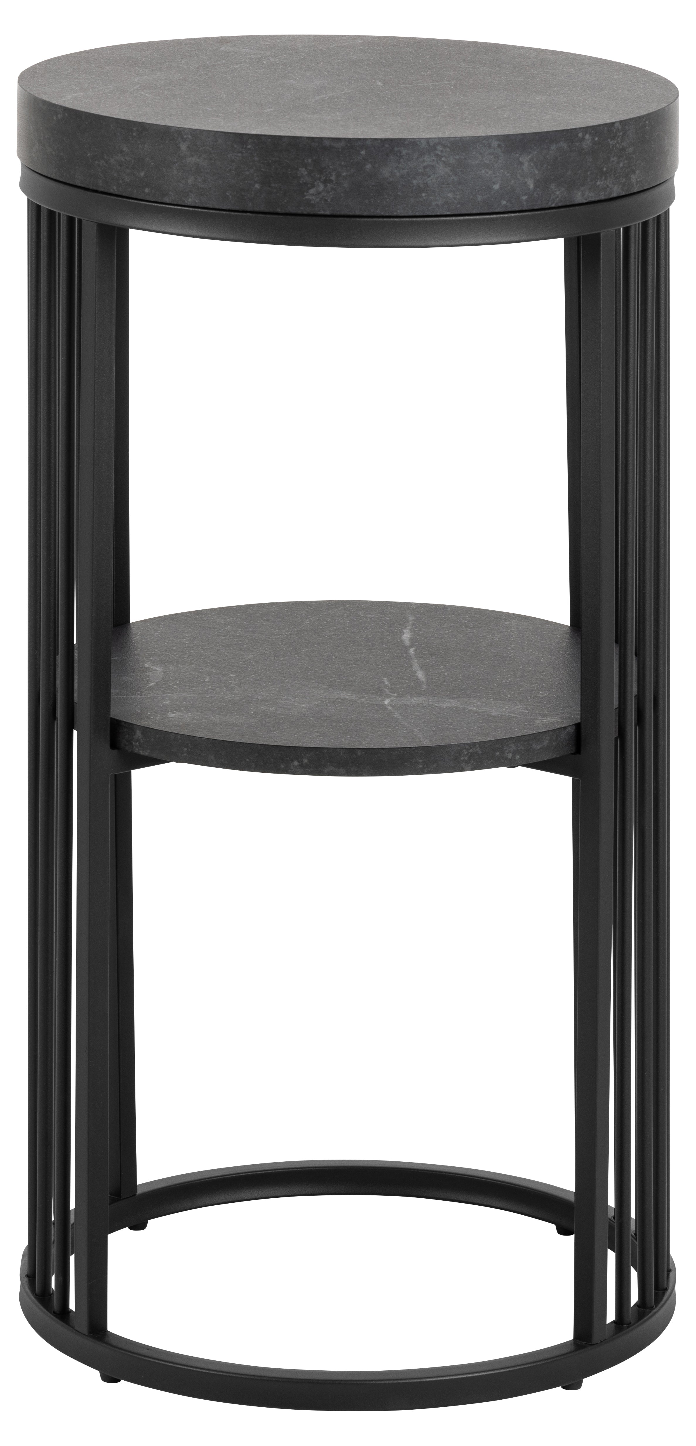 Nachttisch STRINGTON schwarz