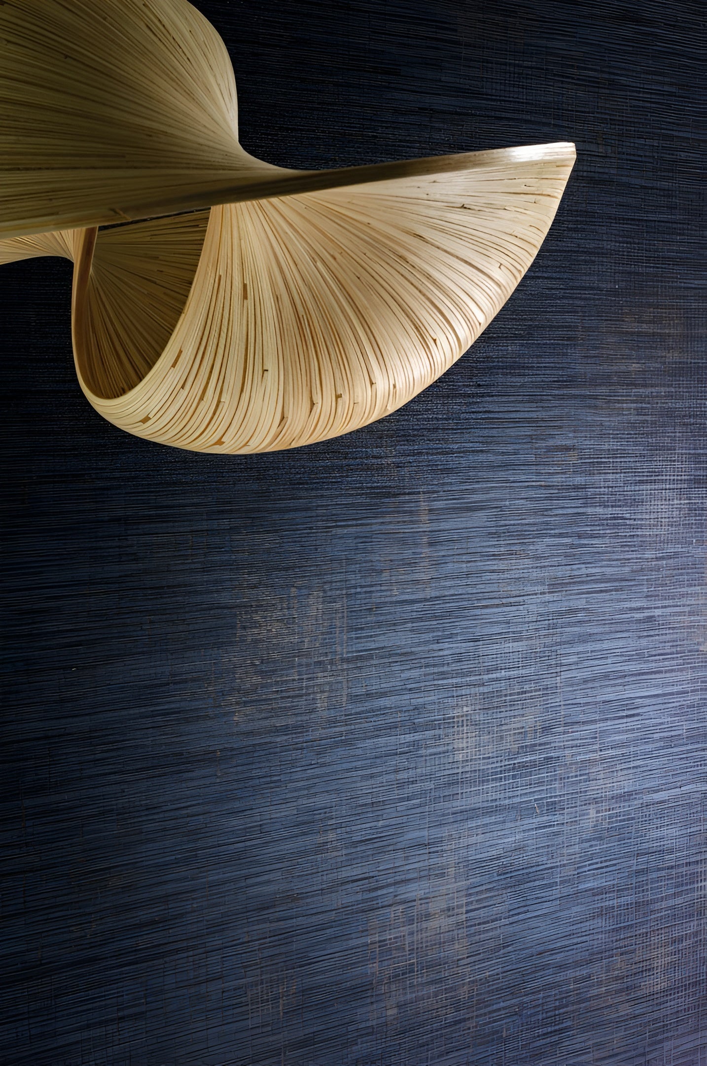 Textile wallpaper with a structural design resembling canvas ORCADE - CHOCOLAT chocolate brown