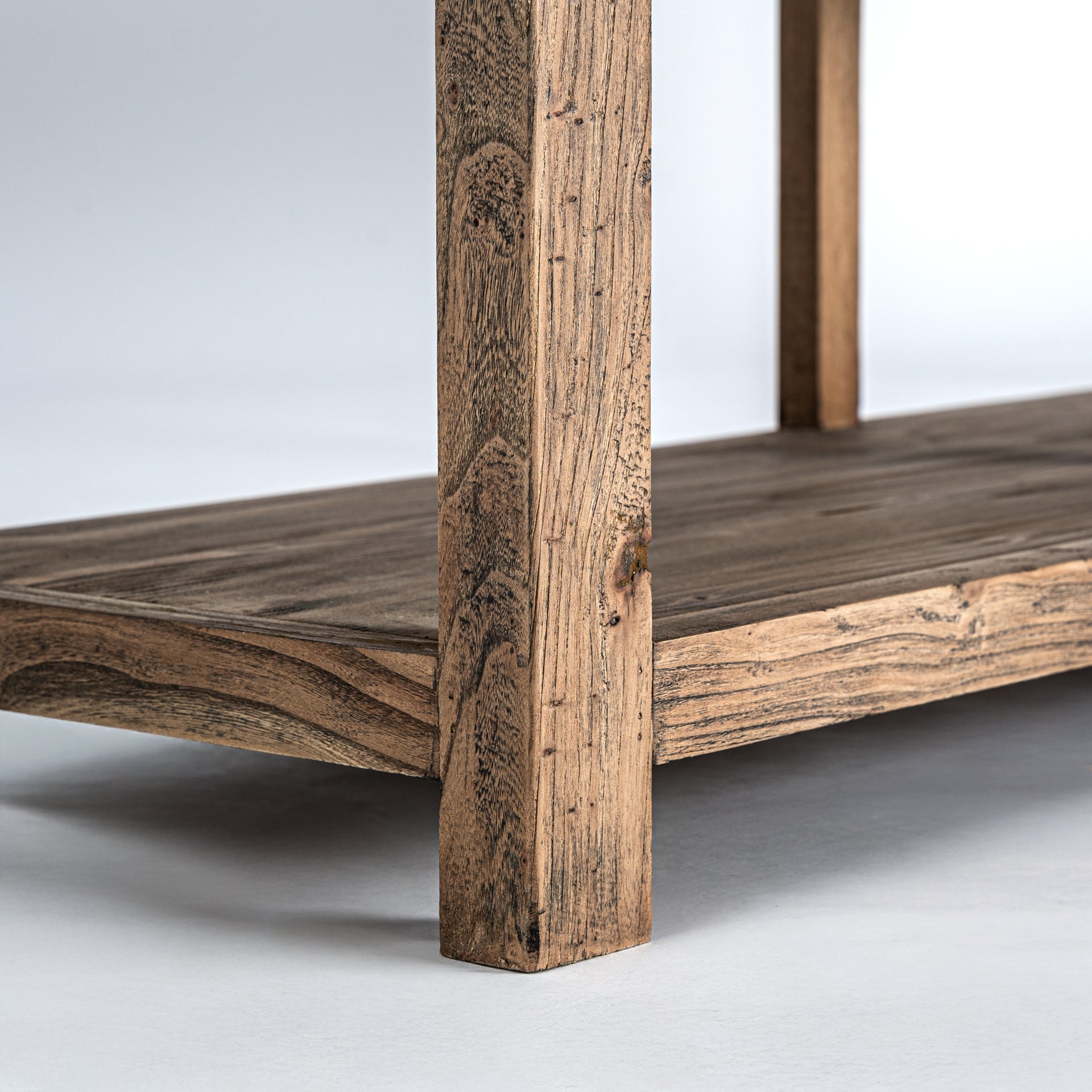 NORVIK Console with Drawers, Elm Wood