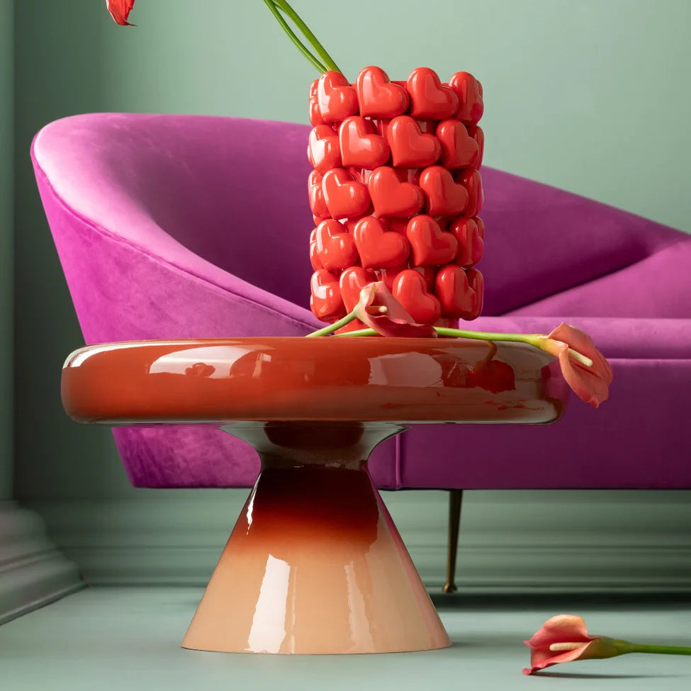 RICI Couchtisch rot mit orange