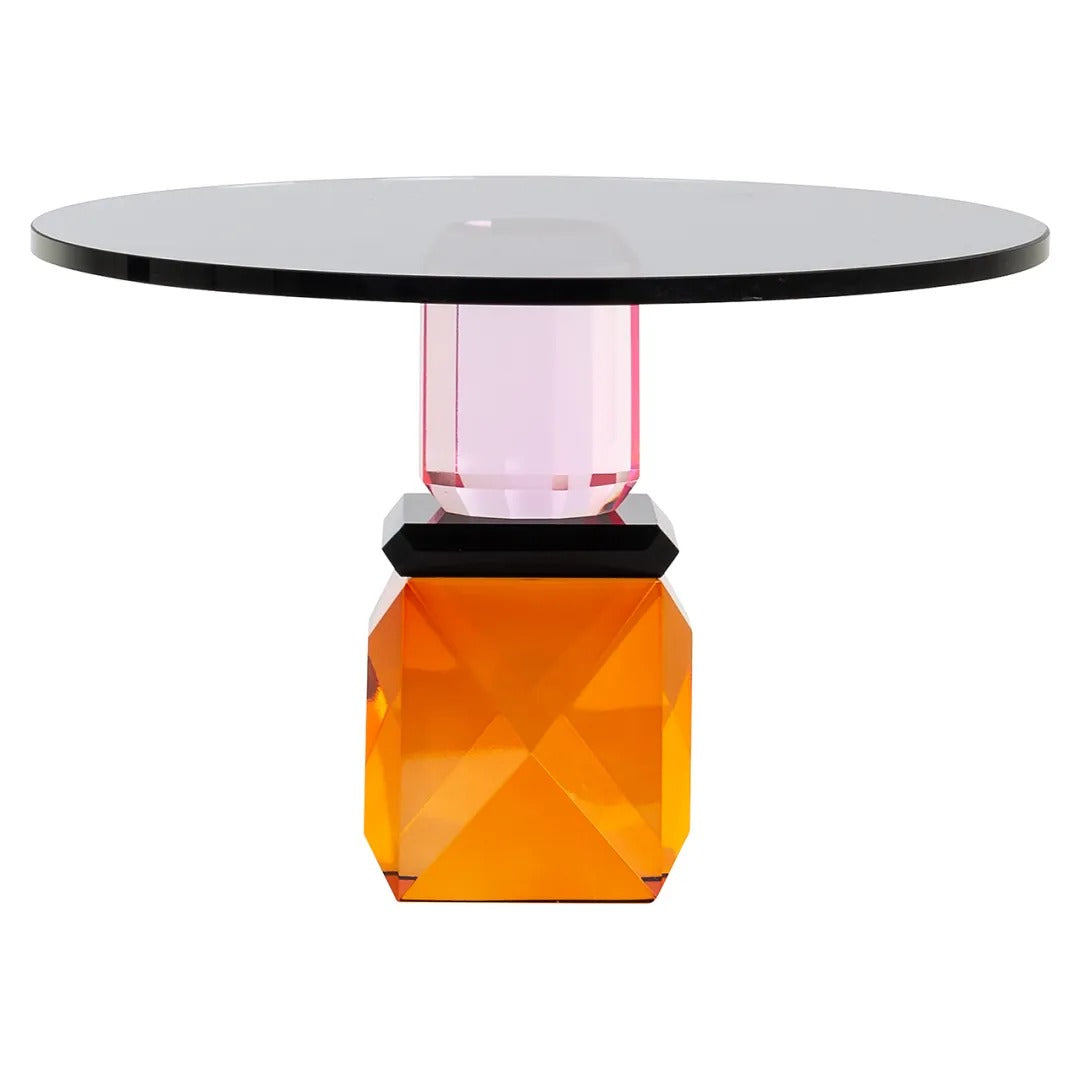 Patera aus Kristall FEYA orange mit rosa