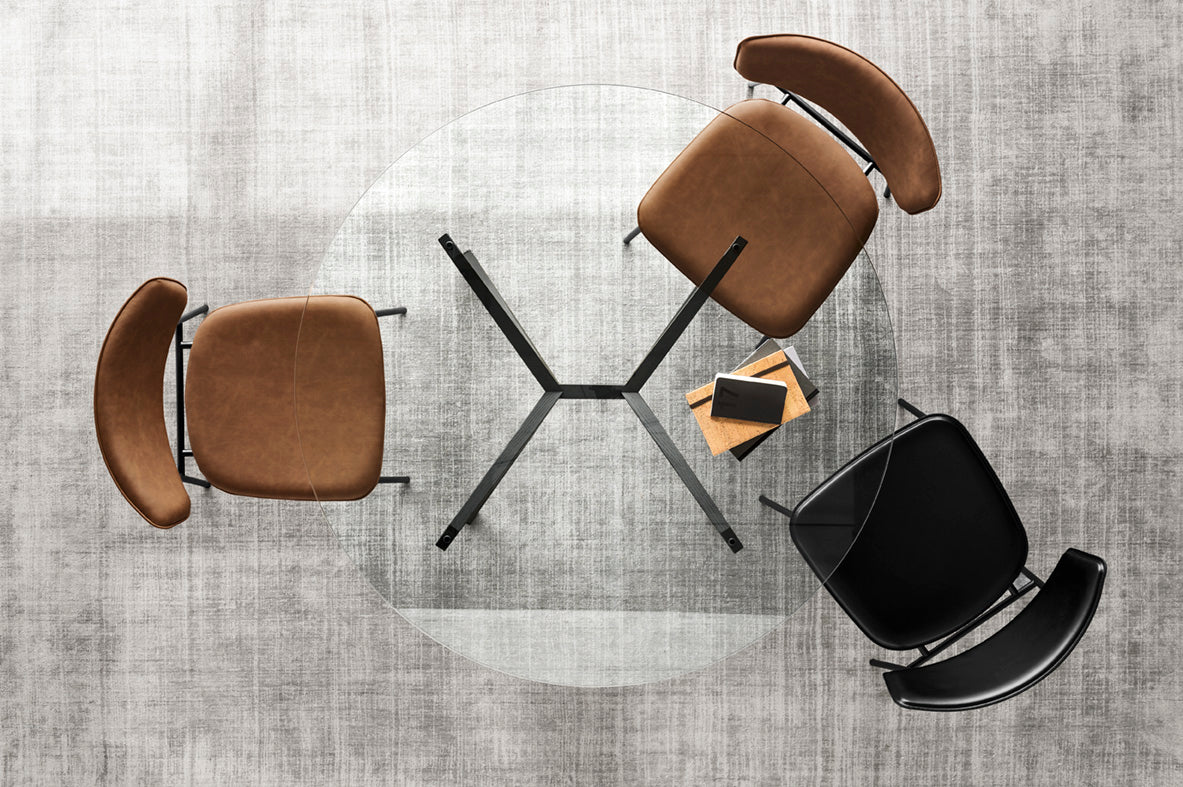 Polsterstuhl FIFTIES mit goldenem Gestell