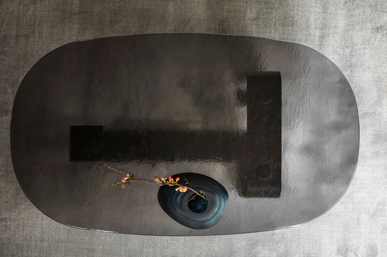 Kaffeetisch RIBBON braunes Glas