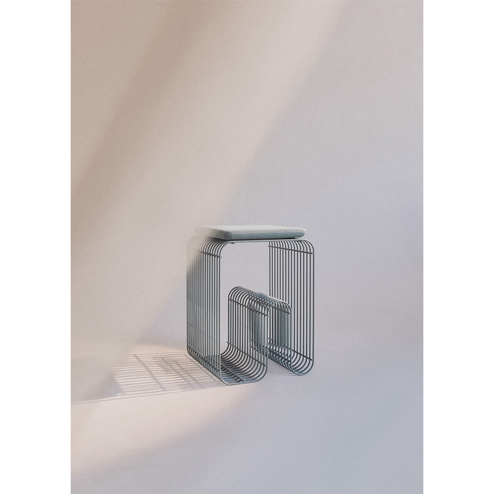 Tisch CURVA blau