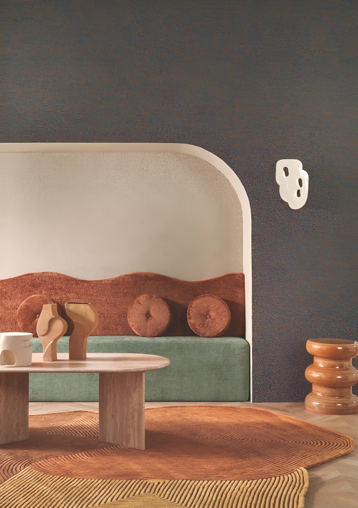 Strukturierte Textiltapete Boucle EXQUIS - CRAIE Sand