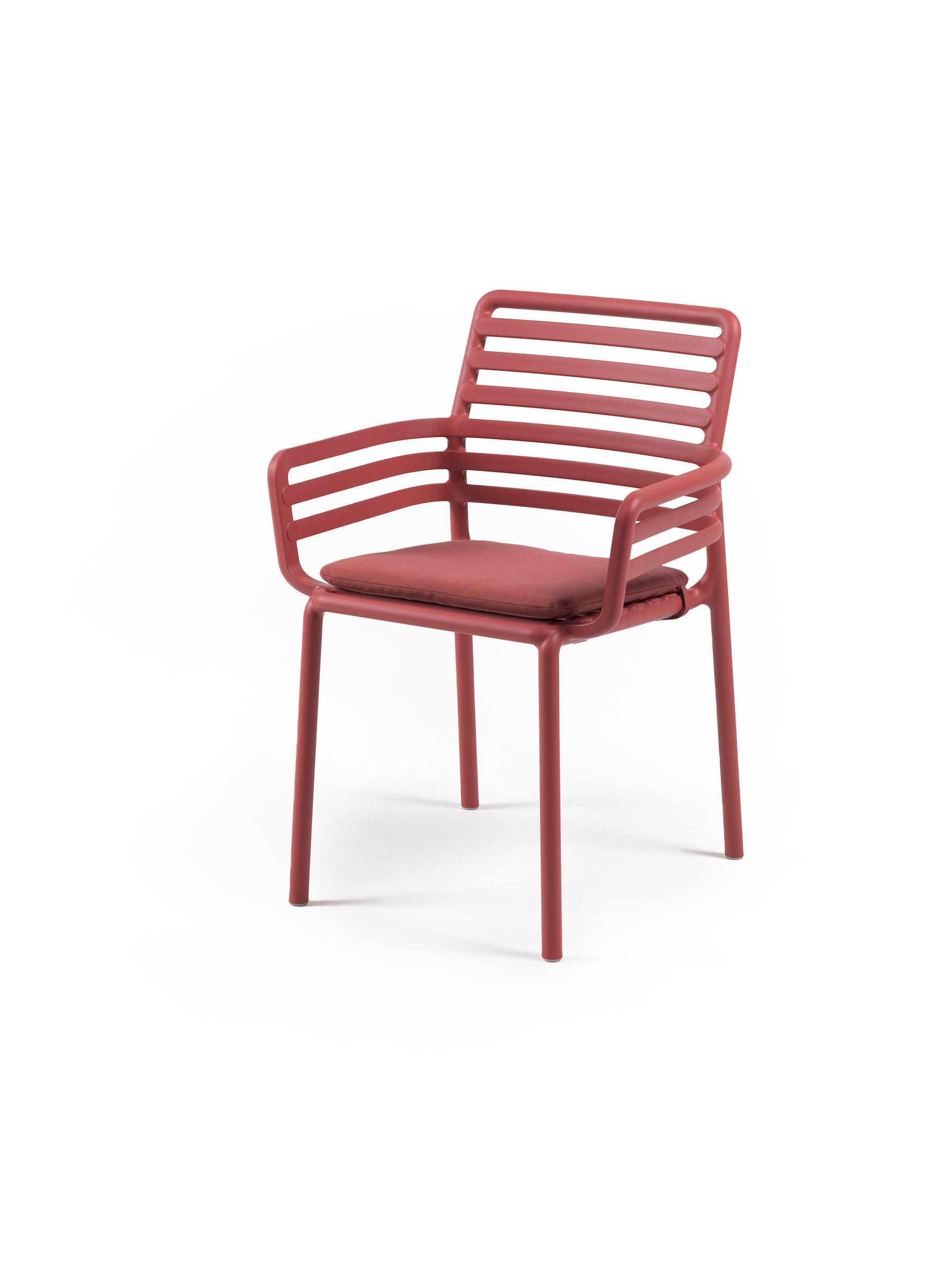 Outdoor chair with armrests DOGA marsala