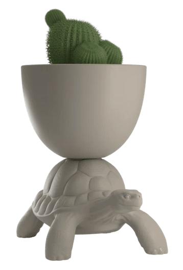 Doniczka TURTLE CARRY szary Qeeboo    Eye on Design