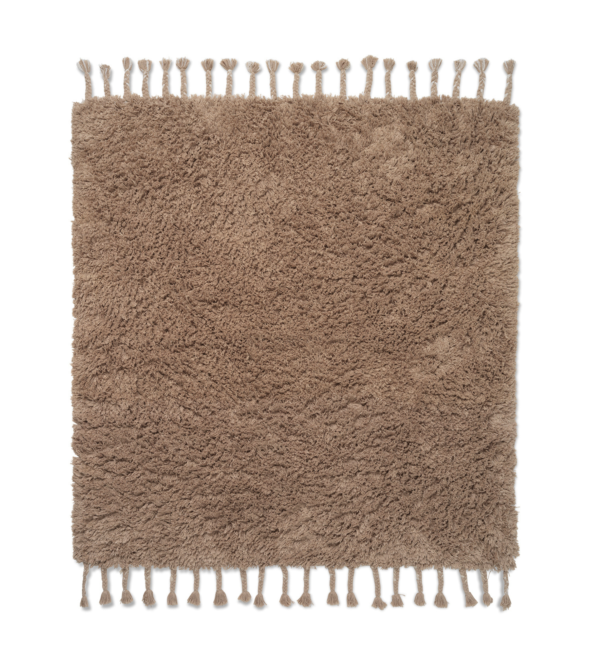 Teppich AMASS WHITE PEPPER sandfarben mit langem Flor