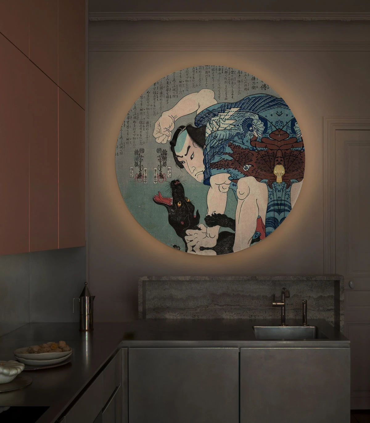 Wall Lamp DOTS LIGHTING - SAMURAI ENCOUNTER gray-blue