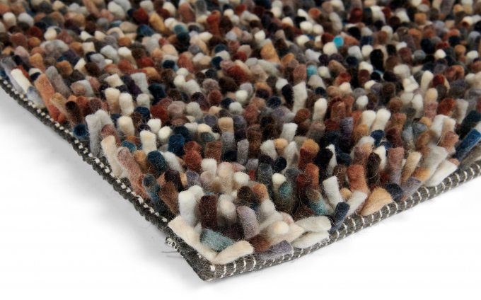 Dots Brown Carpet with Long Pile