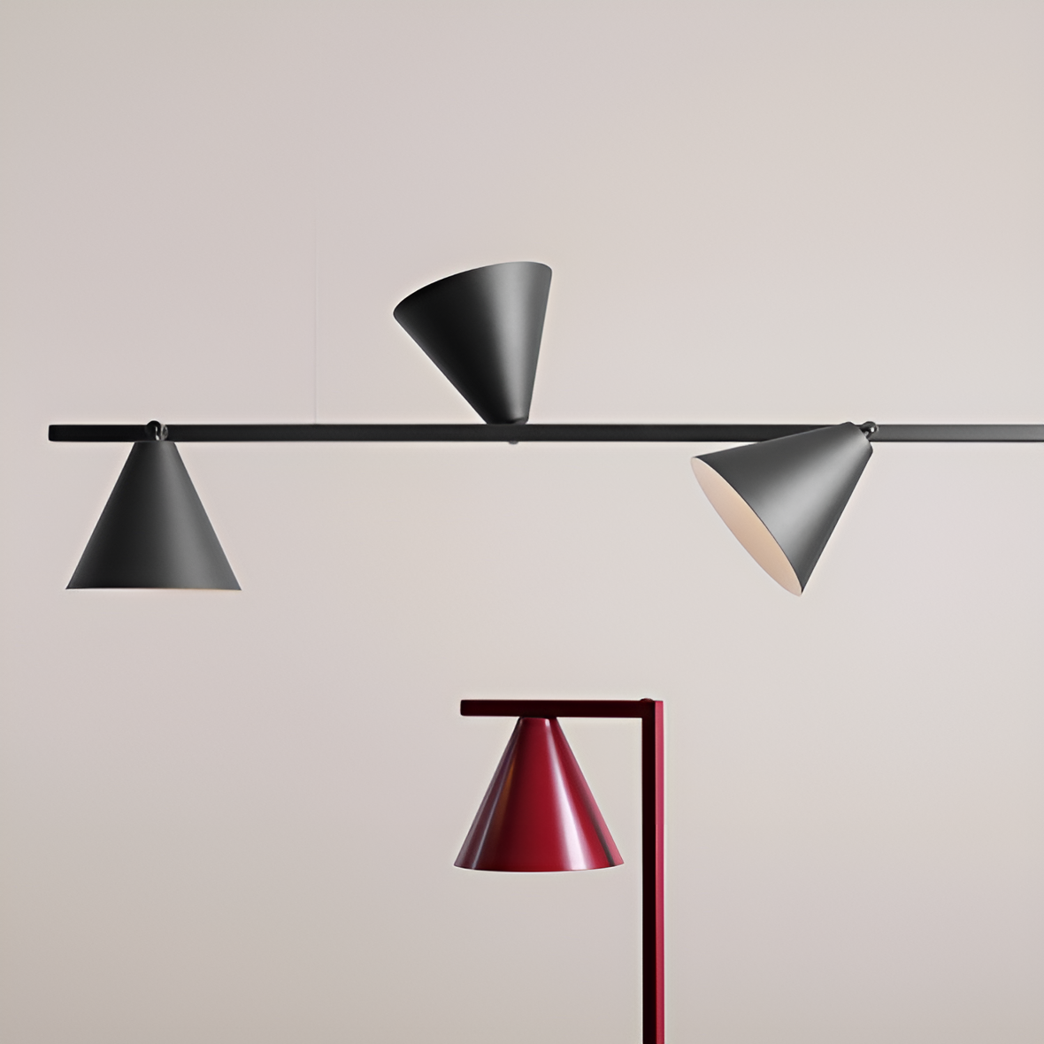 Hanging lamp Quatro black