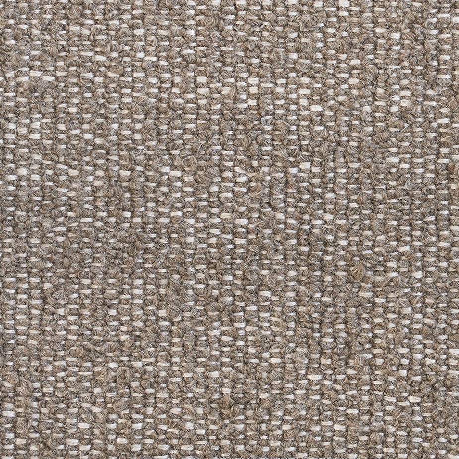 Sofa 3-sitzig LOFT braun Boucle mit schwarzem Gestell