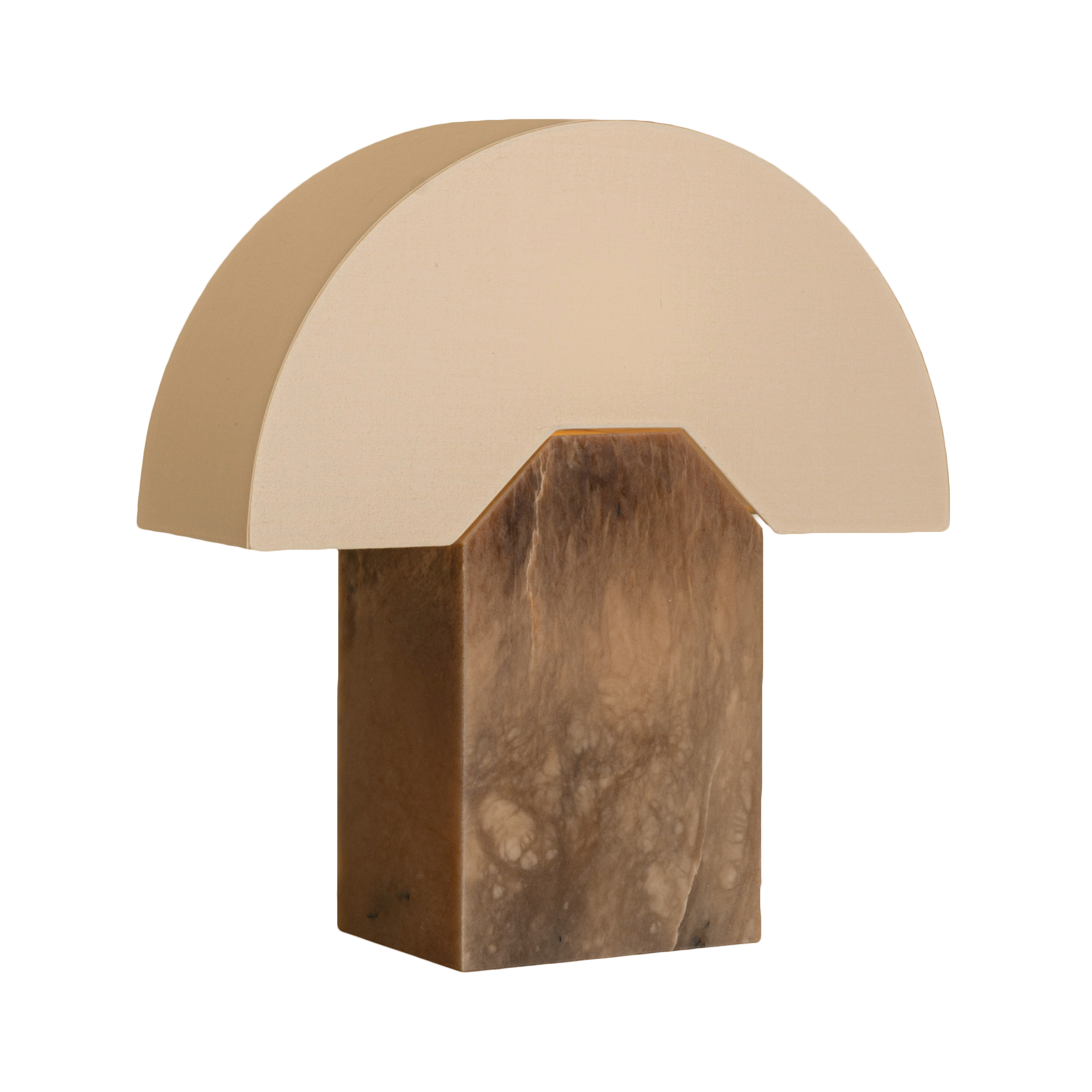 EDNA Table Lamp Dark Beige Alabaster