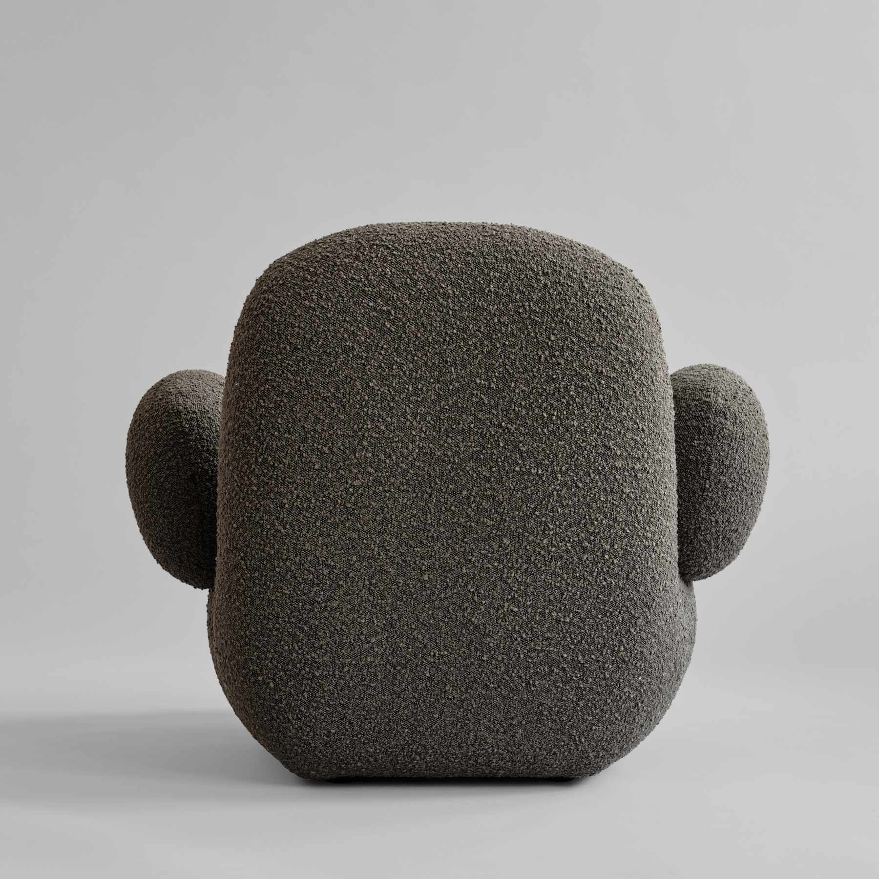 TOE FLAT armchair gray-brown bouclé