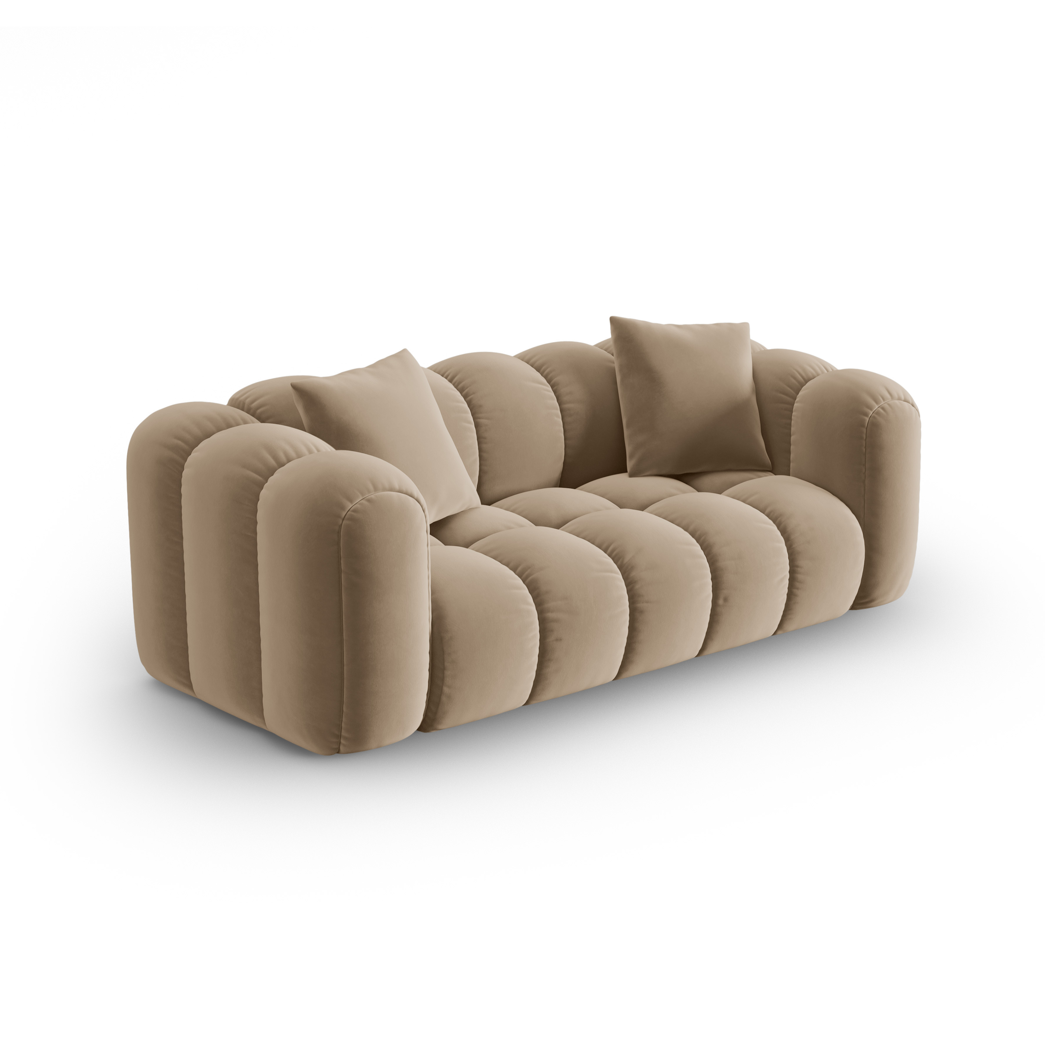 ASTRO sand velvet 3-seater sofa