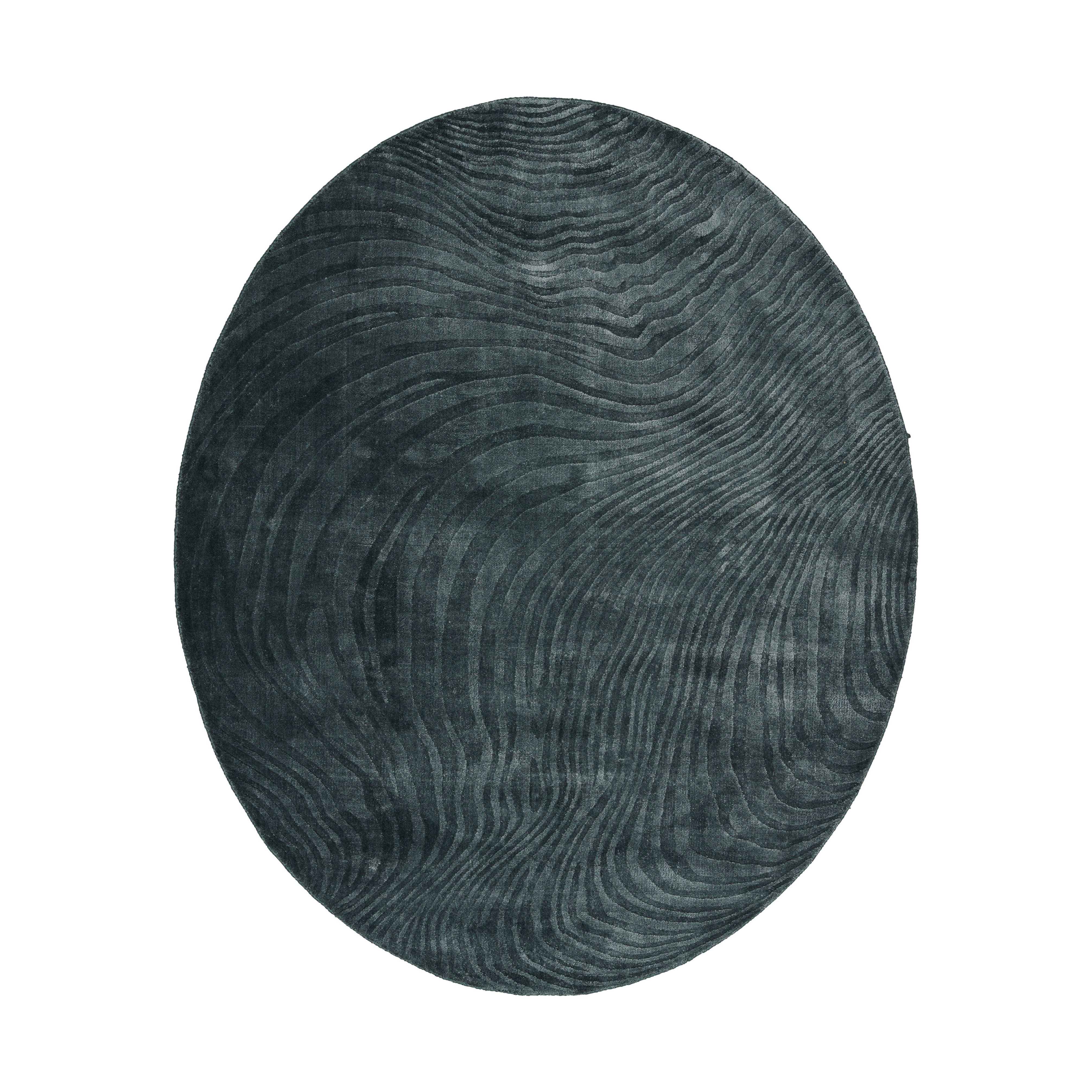 ANONG Oval Rug - FOREST Dark Green