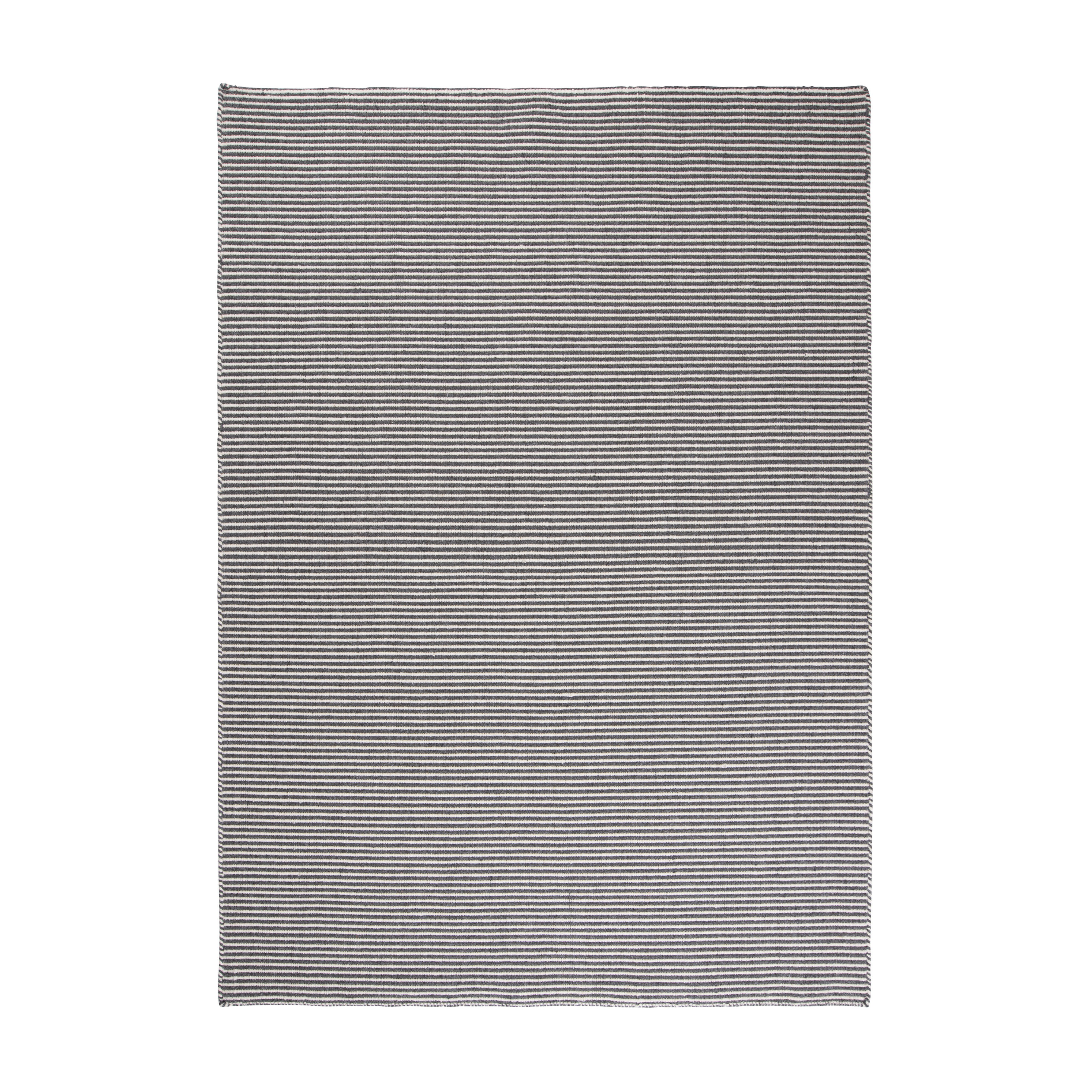 AJO gray rug with white
