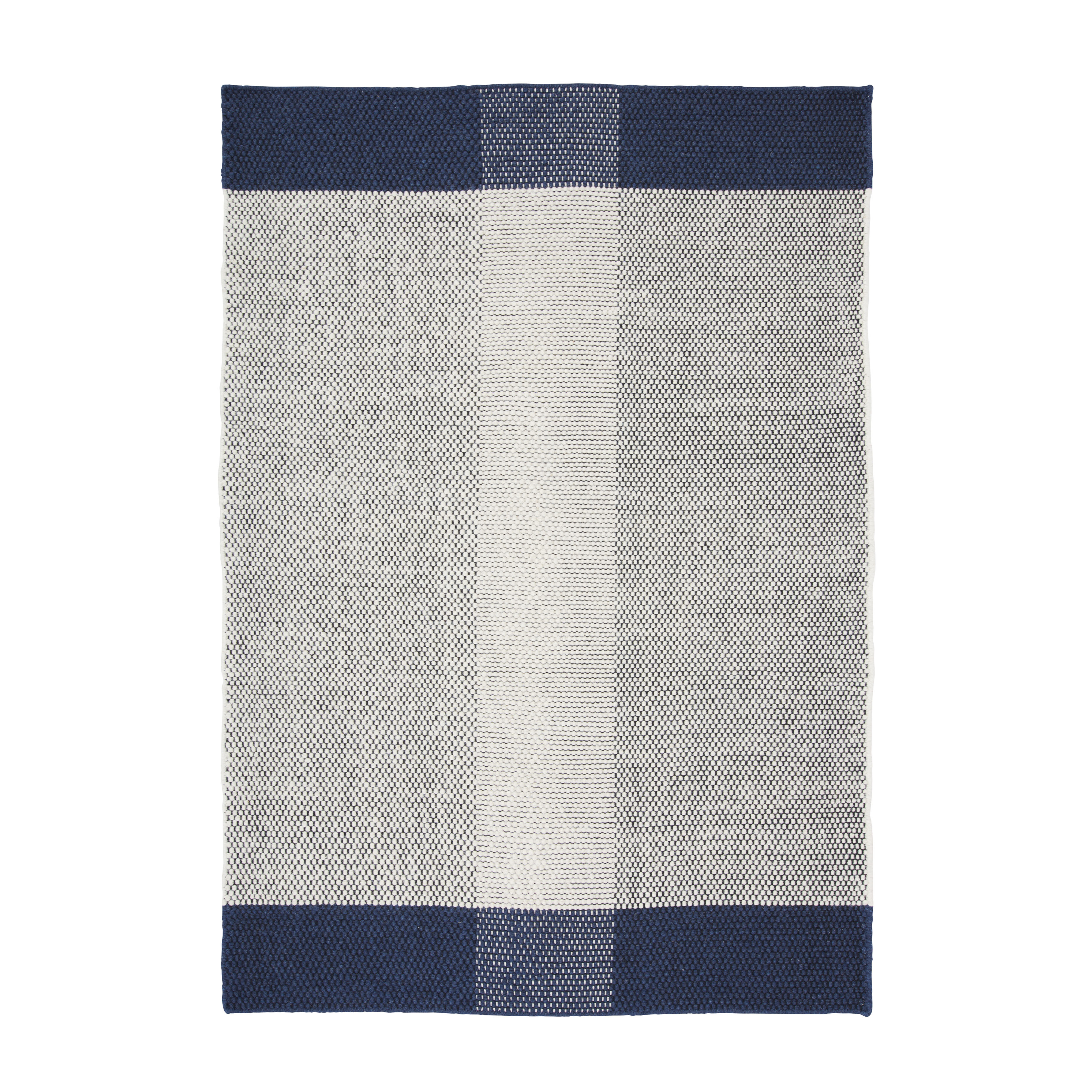 Teppich POMEZIA - BLAU grau mit marineblau